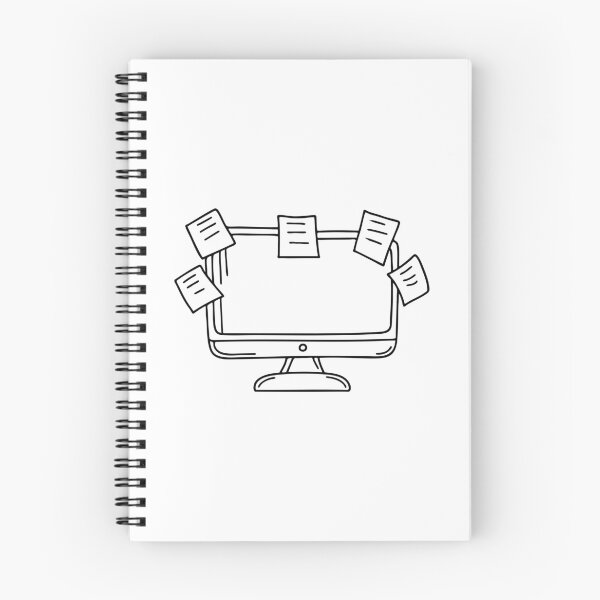 Item preview, Sticky notes arranged around the edges of a monitor screen designed and sold by rasagamastore.