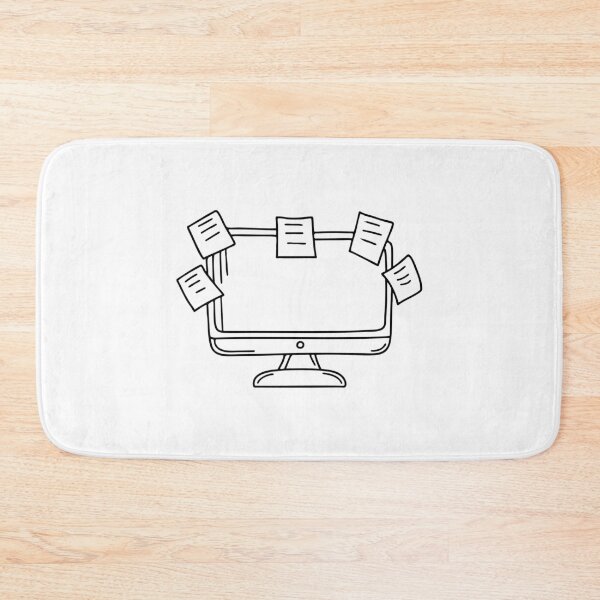 Item preview, Sticky notes arranged around the edges of a monitor screen designed and sold by rasagamastore.