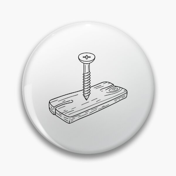 Item preview, A screw partially driven into a cracked wooden plank designed and sold by rasagamastore.
