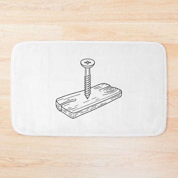 Item preview, A screw partially driven into a cracked wooden plank designed and sold by rasagamastore.