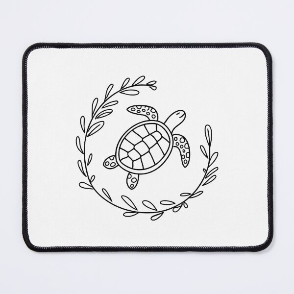Item preview, A sea turtle surrounded by floating seaweed and drift designed and sold by rasagamastore.
