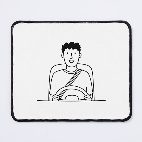 Item preview, A driver seated behind the wheel wearing a seatbelt designed and sold by rasagamastore.