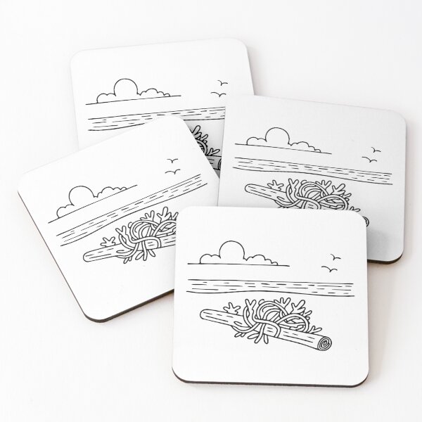 Item preview, A clump of seaweed tangled around a piece of driftwood at beach designed and sold by rasagamastore.