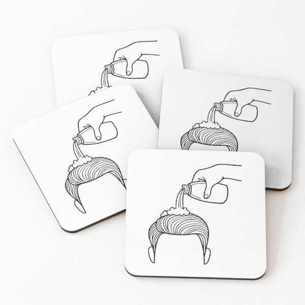 Item preview, A hand pouring shampoo onto hair and gently scrubbing it designed and sold by rasagamastore.