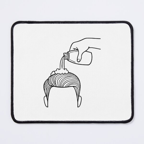 Item preview, A hand pouring shampoo onto hair and gently scrubbing it designed and sold by rasagamastore.