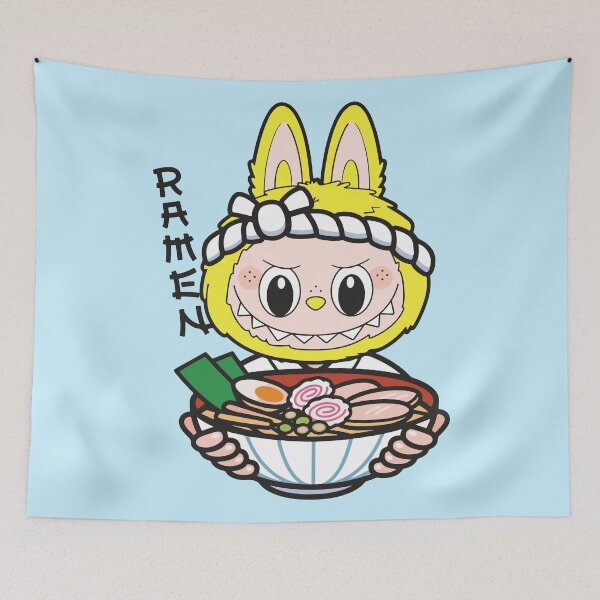 Item preview, Cute Labubu Eating Ramen designed and sold by BrownHorse90s.