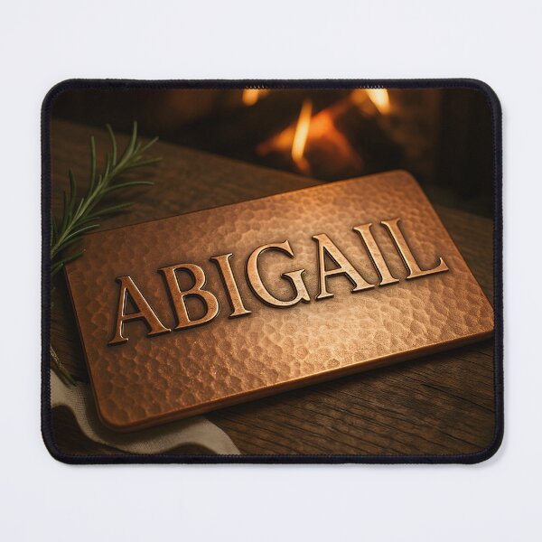 Item preview, ABIGAIL Copper Hearth Name Print – Hammered Plate Typography by Firelight designed and sold by VoidBloom Studio.