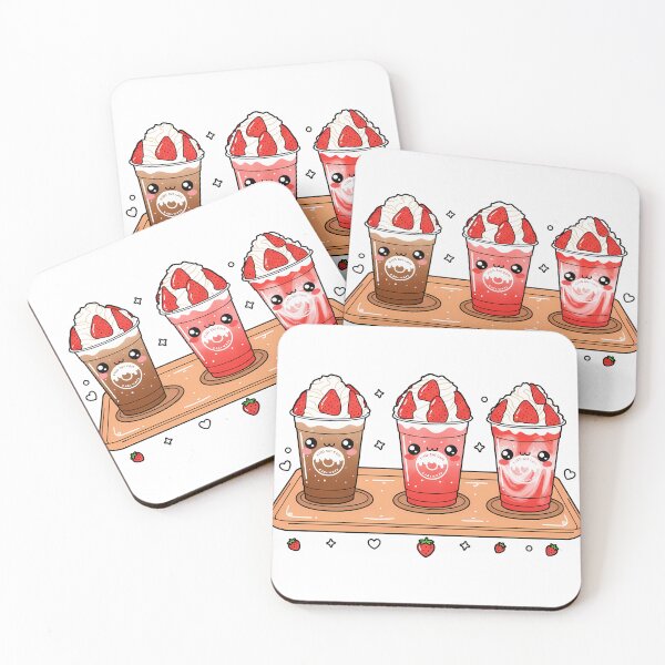 Item preview, Kawaii Strawberry Frappe Trio designed and sold by meesub.