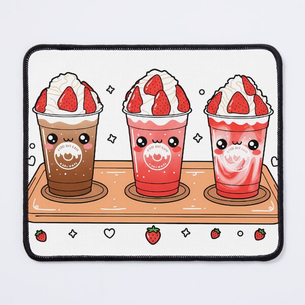 Item preview, Kawaii Strawberry Frappe Trio designed and sold by meesub.