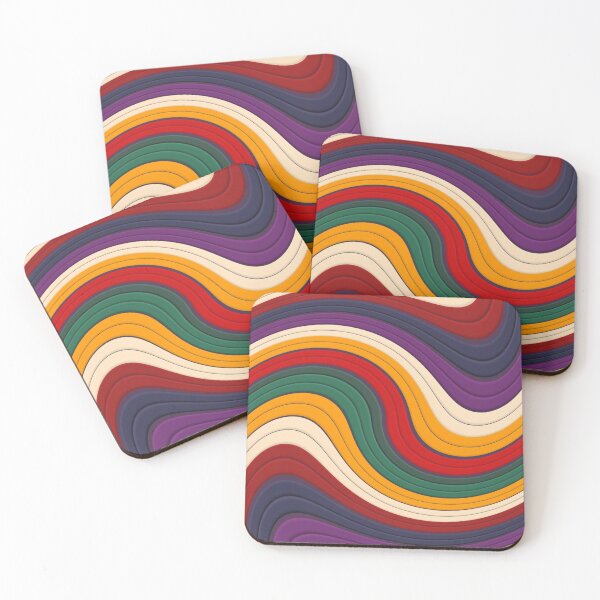 Item preview, Abstract Layered Swirl Pattern in Retro Jewel Tones designed and sold by anandsiva2703.