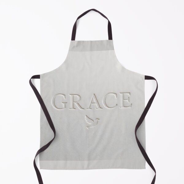 Item preview, GRACE Minimalist Embossed Name Print – White Dove Symbol on Textured Cotton Paper, Neutral Nursery & Home Decor designed and sold by VoidBloom Studio.