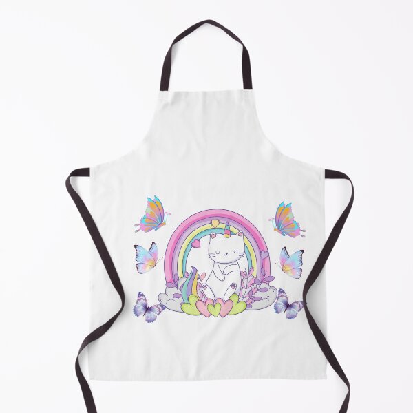 Item preview, Cute Kawaii Caticorn with Rainbow and Butterflies designed and sold by BushraDesgin.