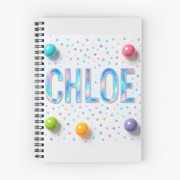 Item preview, CHLOE Holographic Name Art – Iridescent Typography with Confetti Dots designed and sold by VoidBloom Studio.