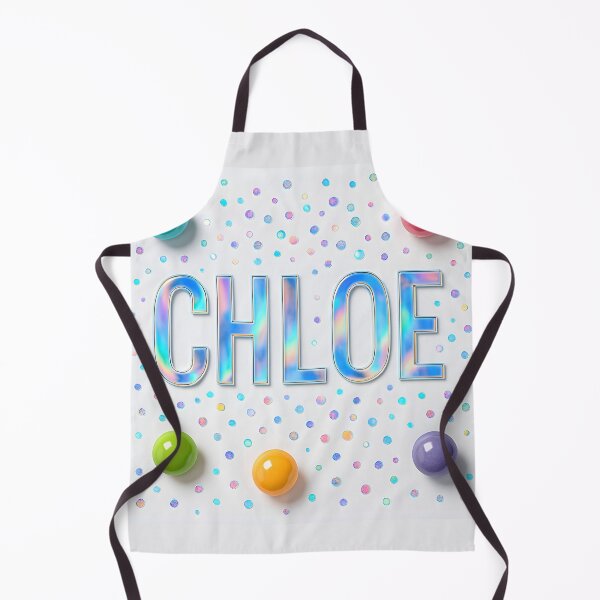 Item preview, CHLOE Holographic Name Art – Iridescent Typography with Confetti Dots designed and sold by VoidBloom Studio.