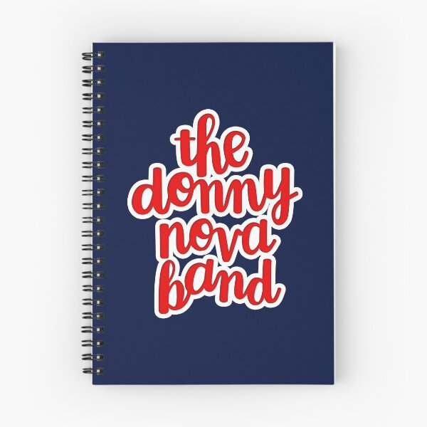 Item preview, Donny Nova Band Stacked Script - Navy Background designed and sold by Ashley Wijangco.