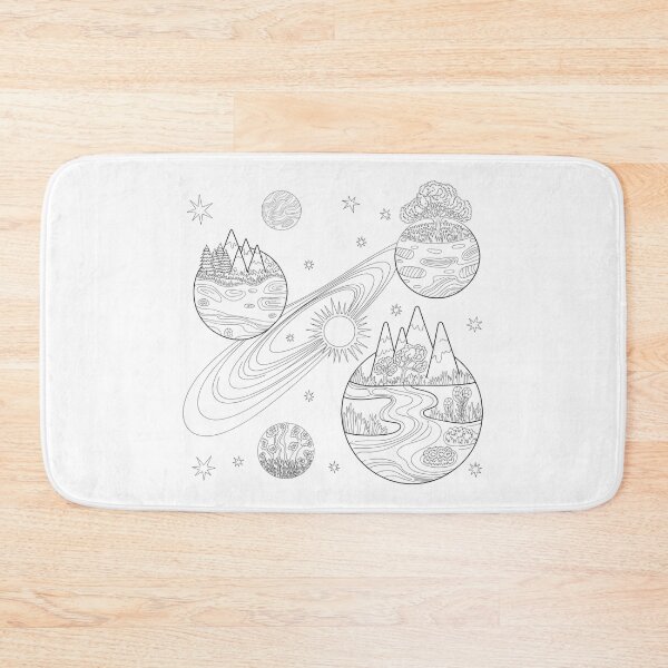 Item preview, black and white pencil drawing galaxy illustration designed and sold by ArtQueen777.