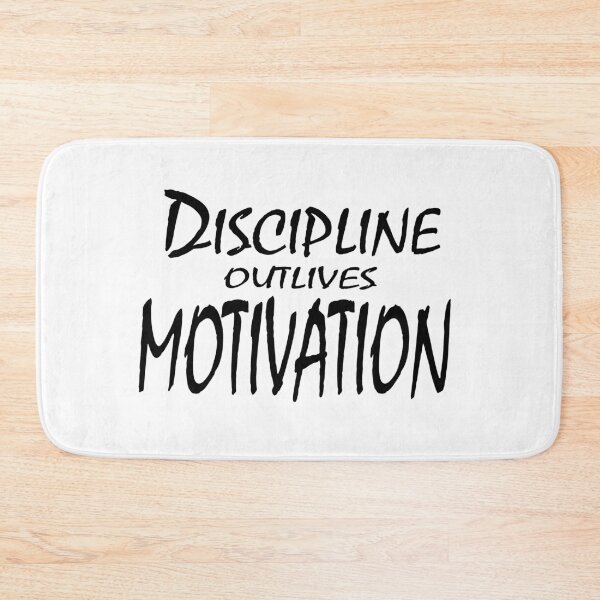 Item preview, Discipline Outlives Motivation – Consistency Mindset Quote Design designed and sold by ArtNestVerse.