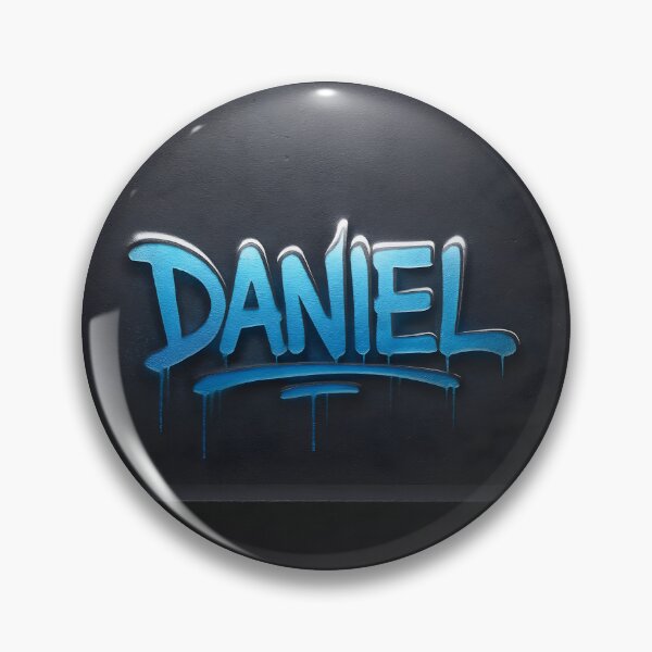 Item preview, DANIEL Graffiti Name Art – Urban Slate Wall Tag in Electric Blue designed and sold by VoidBloom Studio.