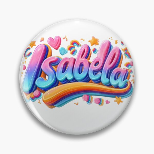 Item preview, Isabela – Colorful 3D Lettering Design designed and sold by AlexLineArt.