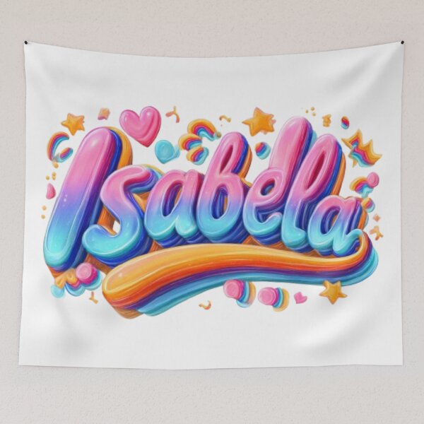 Item preview, Isabela – Colorful 3D Lettering Design designed and sold by AlexLineArt.