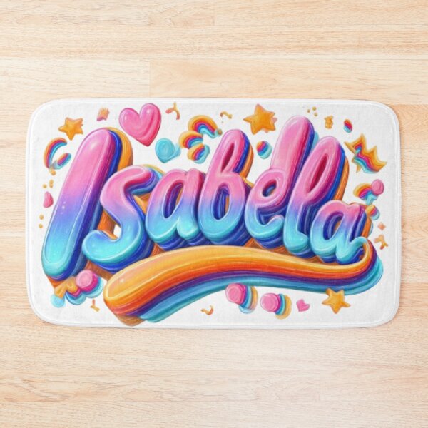 Item preview, Isabela – Colorful 3D Lettering Design designed and sold by AlexLineArt.