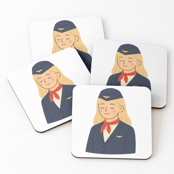 Item preview, Scandinavian Stewardess | Cute Flight Attendant Illustration | Aviation Lover Gift designed and sold by TshirtMyMom.