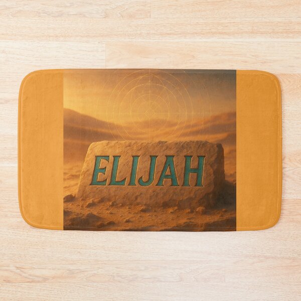 Item preview, ELIJAH Desert Stone Name Print – Sandstone Carving with Turquoise Inlay & Star Map designed and sold by VoidBloom Studio.