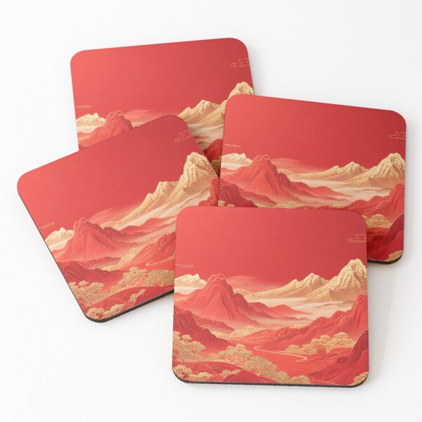 Item preview, Vibrant Crimson & Golden Mountain Journey designed and sold by zzz888.