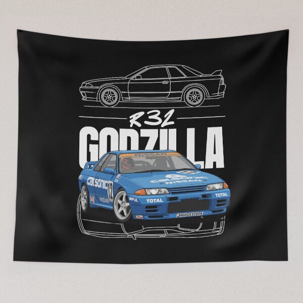 Item preview, Nissan Skyline GT-R32 Godzilla Calsonic designed and sold by BronArtworks.