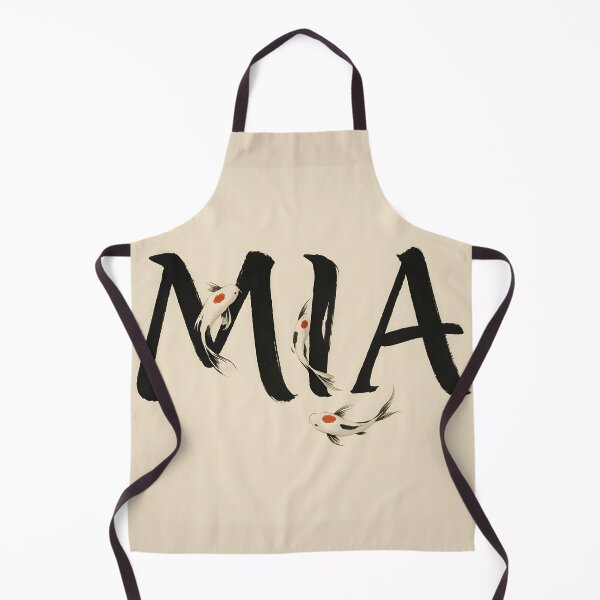Item preview, MIA Koi Brush Name Print – Japanese Sumi-Ink Typography on Ivory designed and sold by VoidBloom Studio.