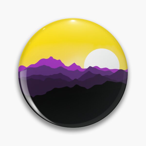 Item preview, Nonbinary pride landscape - subtle pride design designed and sold by ggargoyles.