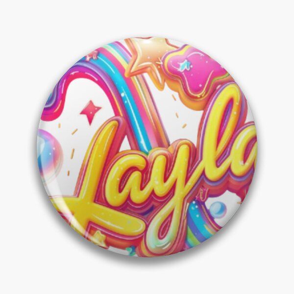 Item preview, Layla – Colorful 3D Lettering Design designed and sold by AlexLineArt.