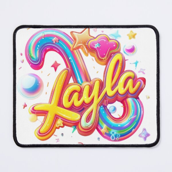 Item preview, Layla – Colorful 3D Lettering Design designed and sold by AlexLineArt.