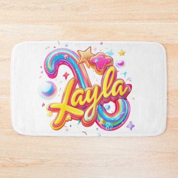 Item preview, Layla – Colorful 3D Lettering Design designed and sold by AlexLineArt.