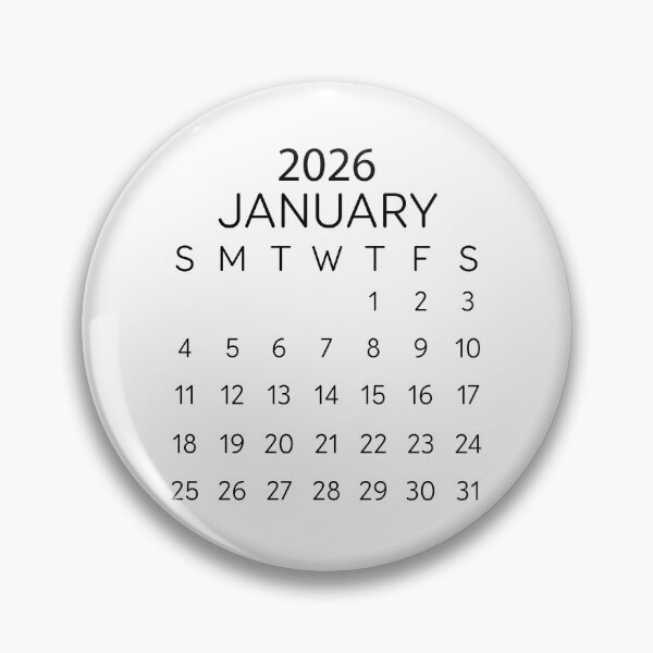 Item preview, January 2026 Minimalist Black Calendar – Sleek Modern Design designed and sold by EmeraldeaDesign.