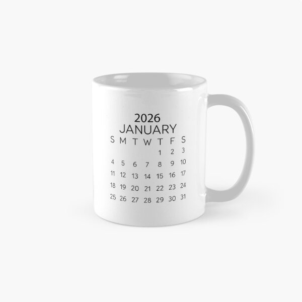 Item preview, January 2026 Minimalist Black Calendar – Sleek Modern Design designed and sold by EmeraldeaDesign.