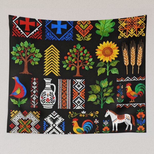 Item preview, Romanian Folk Art Pattern - Traditional Embroidery Symbols designed and sold by Maximilianos.