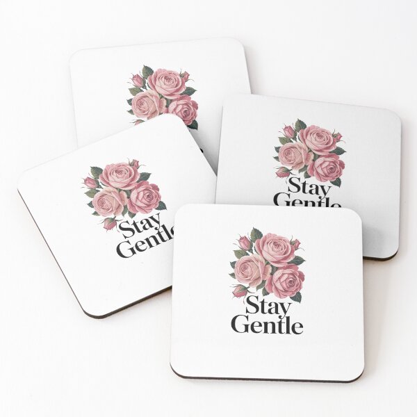 Item preview, Stay Gentle – Pink Roses Minimalist T-Shirt Design designed and sold by Selora1.