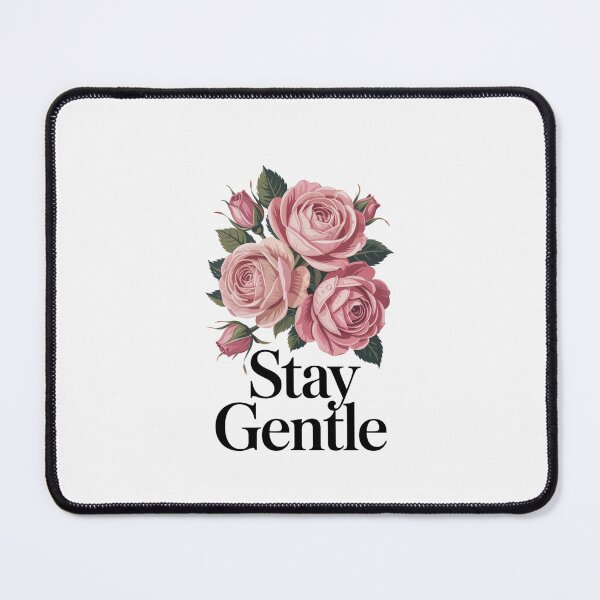 Item preview, Stay Gentle – Pink Roses Minimalist T-Shirt Design designed and sold by Selora1.