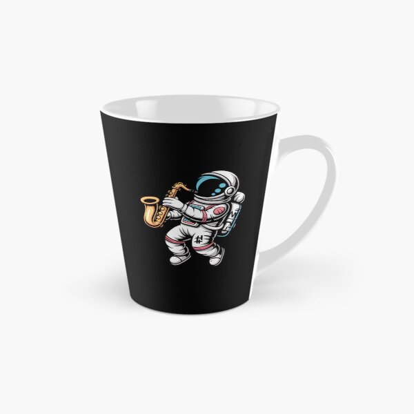 Item preview, Saxophone Astronaut – Cool Neon Space Jazz Music Design designed and sold by ColorSplash123.