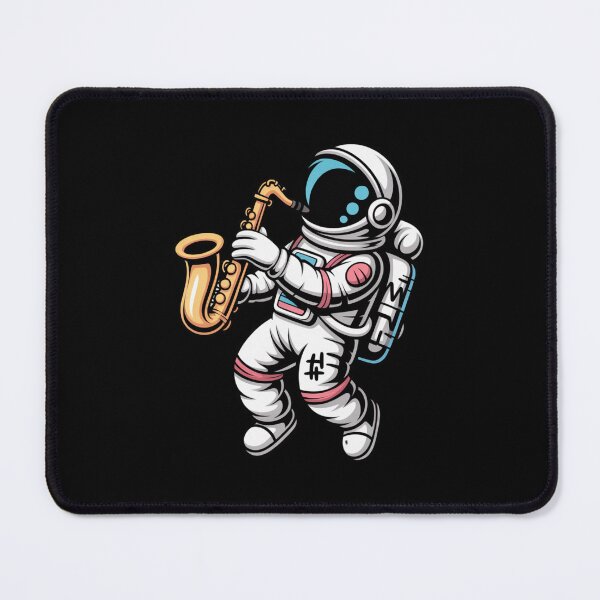 Item preview, Saxophone Astronaut – Cool Neon Space Jazz Music Design designed and sold by ColorSplash123.