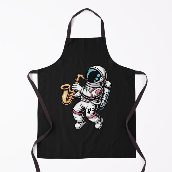 Item preview, Saxophone Astronaut – Cool Neon Space Jazz Music Design designed and sold by ColorSplash123.