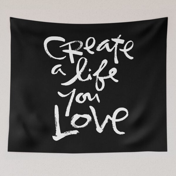 Item preview, Inspirational Graffiti Style Create A Life You Love Typography designed and sold by FriskySloths.