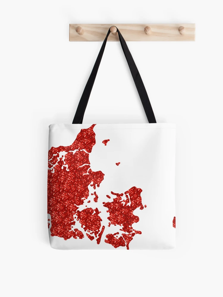 Thumbnail 1 of 2, Tote Bag, Red Rhinestone Denmark designed and sold by TheIconSmith.