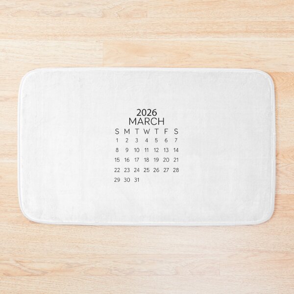 Item preview, March 2026 Minimalist Black Calendar – Clean Stylish Layout designed and sold by EmeraldeaDesign.