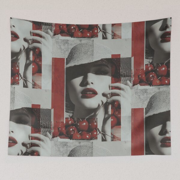 Item preview, Vintage Cherry Girl Collage designed and sold by bapupa.