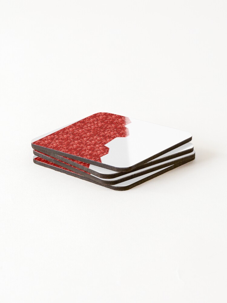 Thumbnail 4 of 5, Coasters (Set of 4), Red Rhinestone Delaware designed and sold by TheIconSmith.