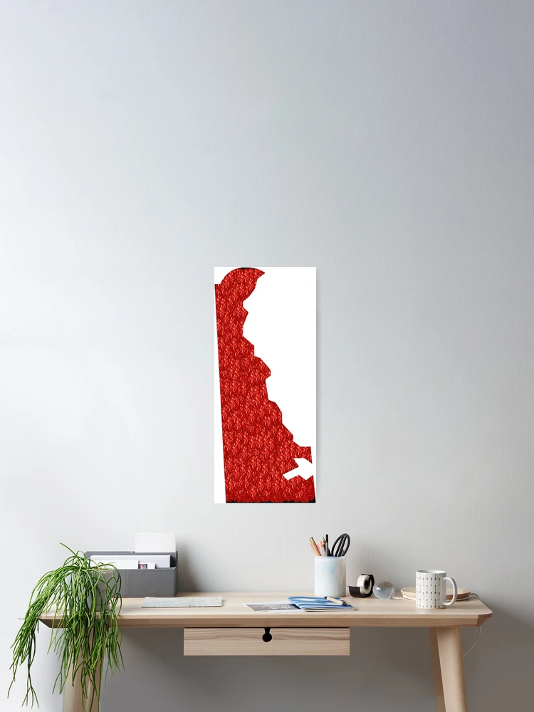Thumbnail 2 of 3, Poster, Red Rhinestone Delaware designed and sold by TheIconSmith.