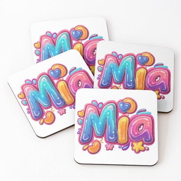 Item preview, Mia – Colorful 3D Lettering Design designed and sold by AlexLineArt.