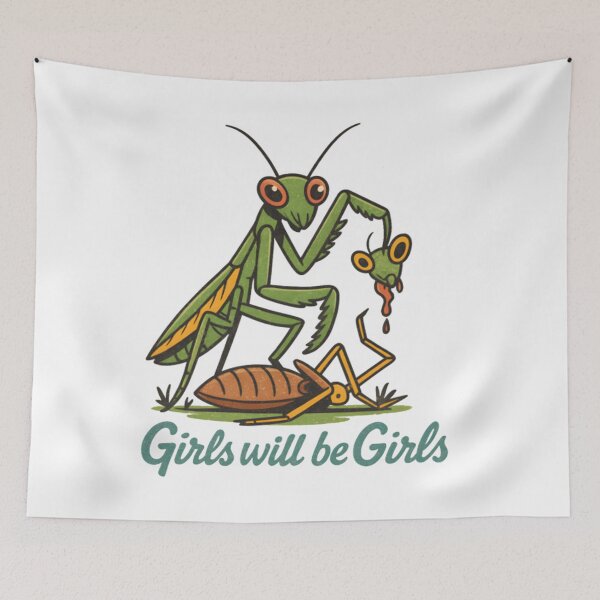 Item preview, Girl Will Be Girls Praying Mantis designed and sold by Tae-bois.